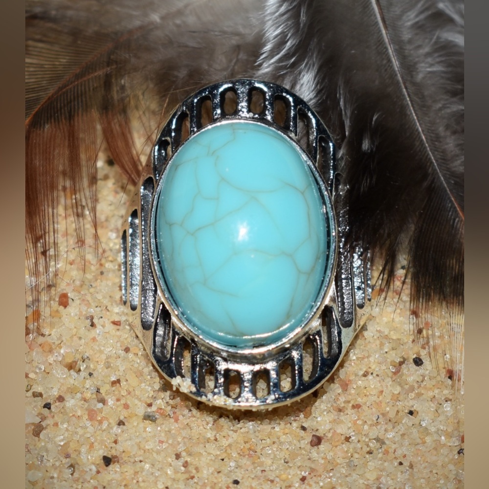Oversized Faux Turquoise Ring